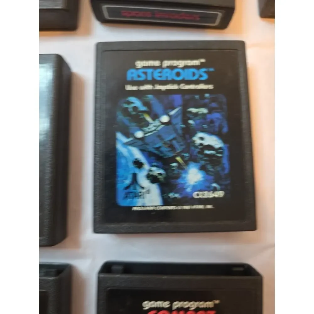 Vintage lot of 9 Original Atari Games Missile Command, Space Invaders, Asteroids